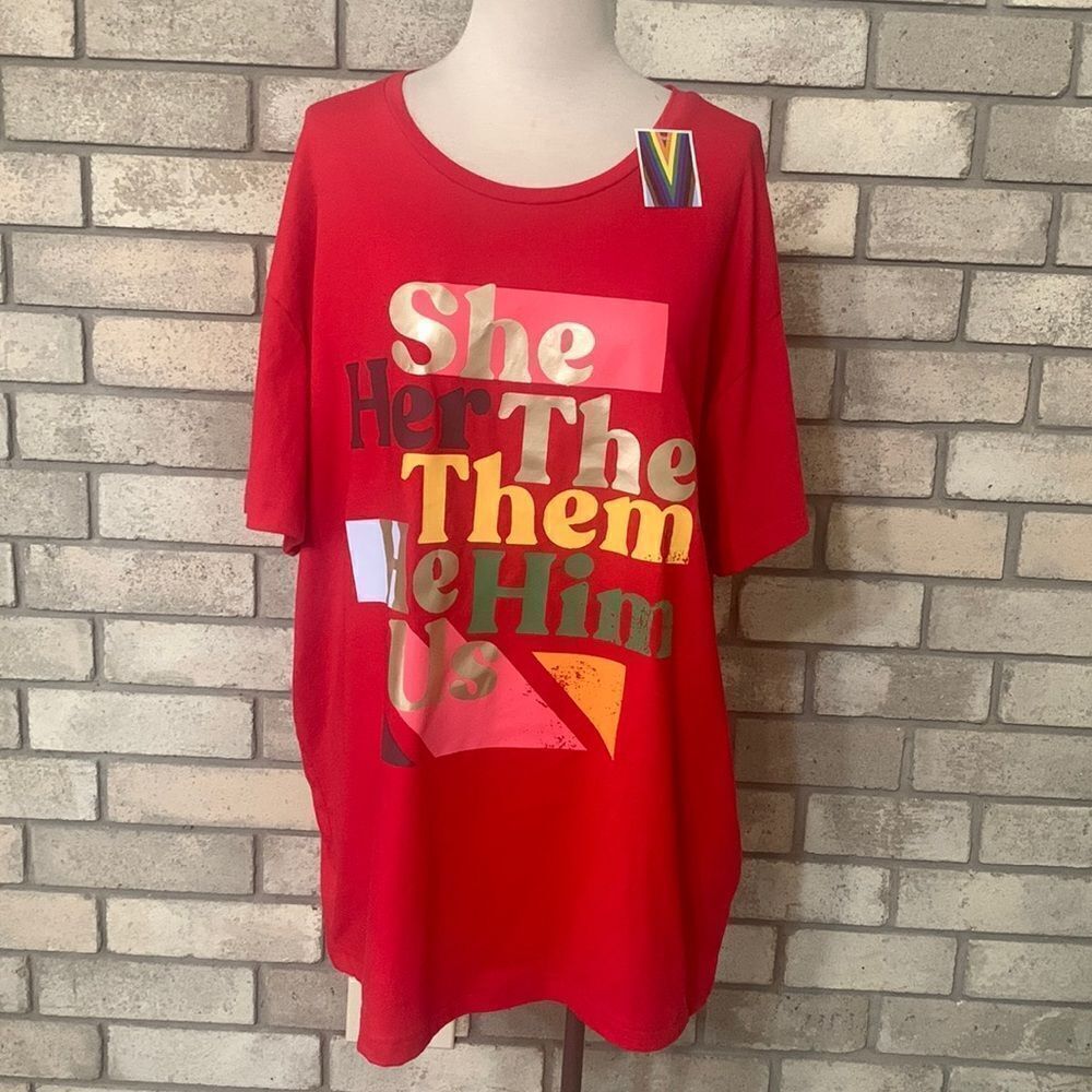 3for$20 NWT pride take pride shirt she her they them he him us size Xl multiple
